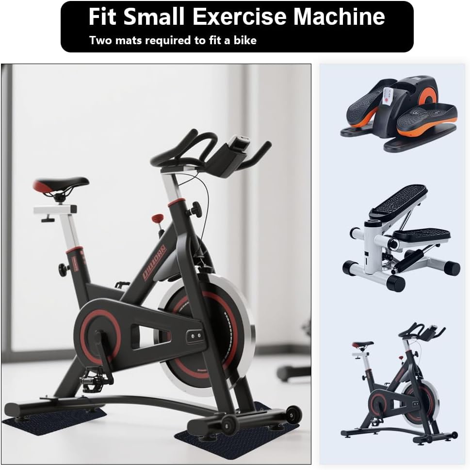 Double-Sided Non Slip Mat for Stepper Exercise Machine & Under Desk Mini Elliptical Exercise Equipment, Small Workout Floor Protection Mat for Seated Pedal Exerciser, Indoor Cycling Bike - Image 7