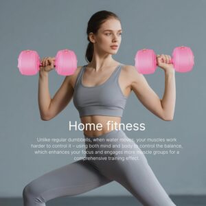 Water Filled Dumbbells Set – Water Filled Weights – Portable Travel Weights – Weights Adjustable Dumbbells – Portable Fitness Equipment – Strength Training – Fitness and Shaping