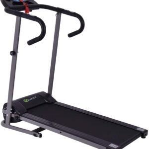 Goplus 1100W Folding Treadmill Electric Motorized Power Fitness Running Machine with LED Display and IPAD Support Perfect for Home Use(Black)