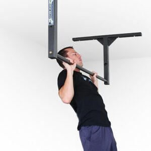 Stud Bar Heavy Duty Ceiling or Wall Mountable Pull Up Bar Gym Quality, 600lb Capacity, Standard size for (9-ft ceilings) or wall mountable