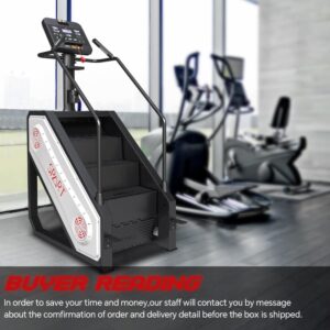 SPART Stair Stepper Machine, Commercial Stair Climber with LED Screen, Stair Exercise Machine with 15 Speed Levels, Speaker, Fan Cooling, Wireless Charge and Safety Key for More Fun in Home Gym