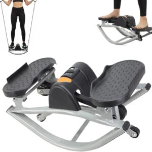Rock Stepper Workout Machine, Lateral Rocking Fitness Stepper, Compact Exercise Equipment for Leg Core Glute Training, Low-Im-Pact Lateral Steppers, for Exercise at Home, Step Rocker for Knees Joints