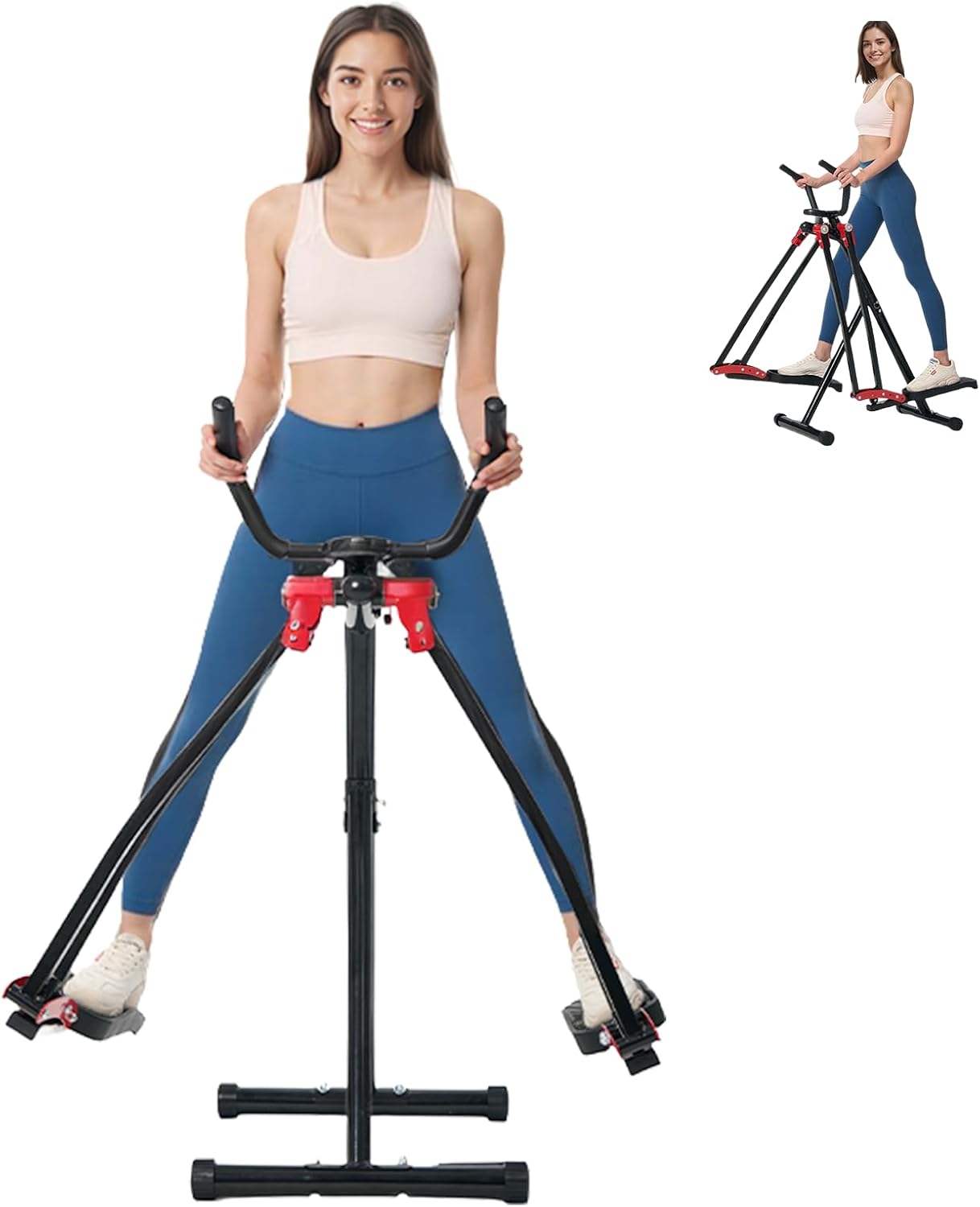 Air Walker Exercise Machine,Cardio Cross Trainer Glider for Home Exercise,Foldable Full Body Workout Equipment,Suitable for Small Spaces,350LBS Weight Capacity