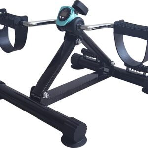 Pedal Exerciser, Adjustable Fitness Rehab Equipment for Elderly Seniors with LCD Display, Under Desk Mini Exercise Bike for Arm/Leg Workout