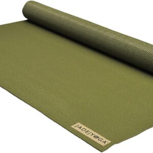 JadeYoga Voyager Yoga Mat – Lightweight & Portable Rubber Yoga Mat – Non-Slip Exercise Mat for Women & Men – Great for Yoga, Home Workout, Gym Fitness, Pilates, Stretching, and More