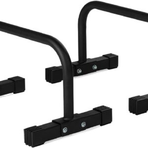 Titan Fitness Parallette Push Up Bar Set, 14in High Perfect for Home and Garage Gym Exercise Equipment, Gymnastics Floor Workout, Calisthenics, Strength Training Parallel Bars