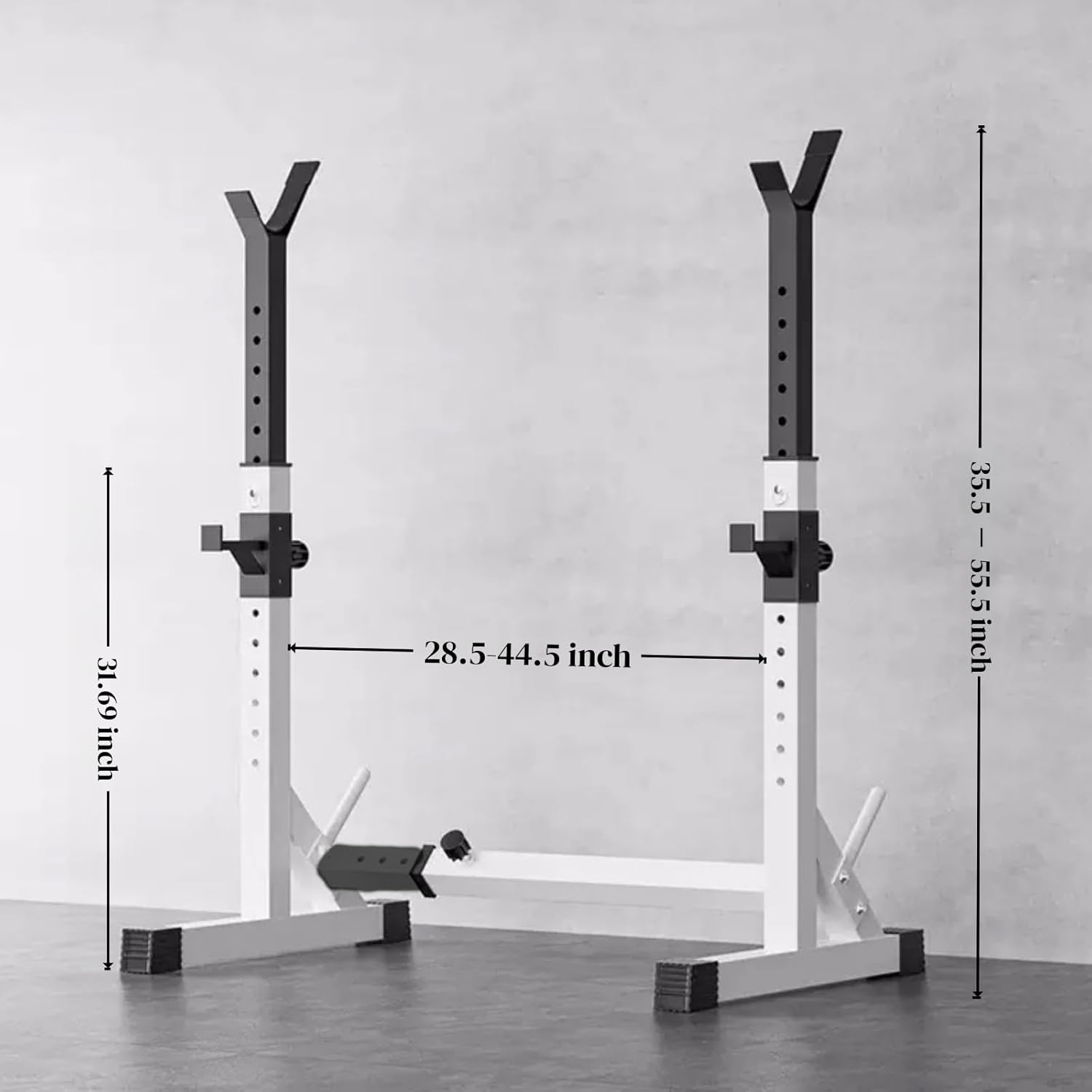 Barbell Rack Stand - Multifunctional Adjustable Squat Rack, Heavy-Duty Dumbbell Rack,Strength Training Dip Station, Home Gym Equipment Max Load 550lbs - Image 6