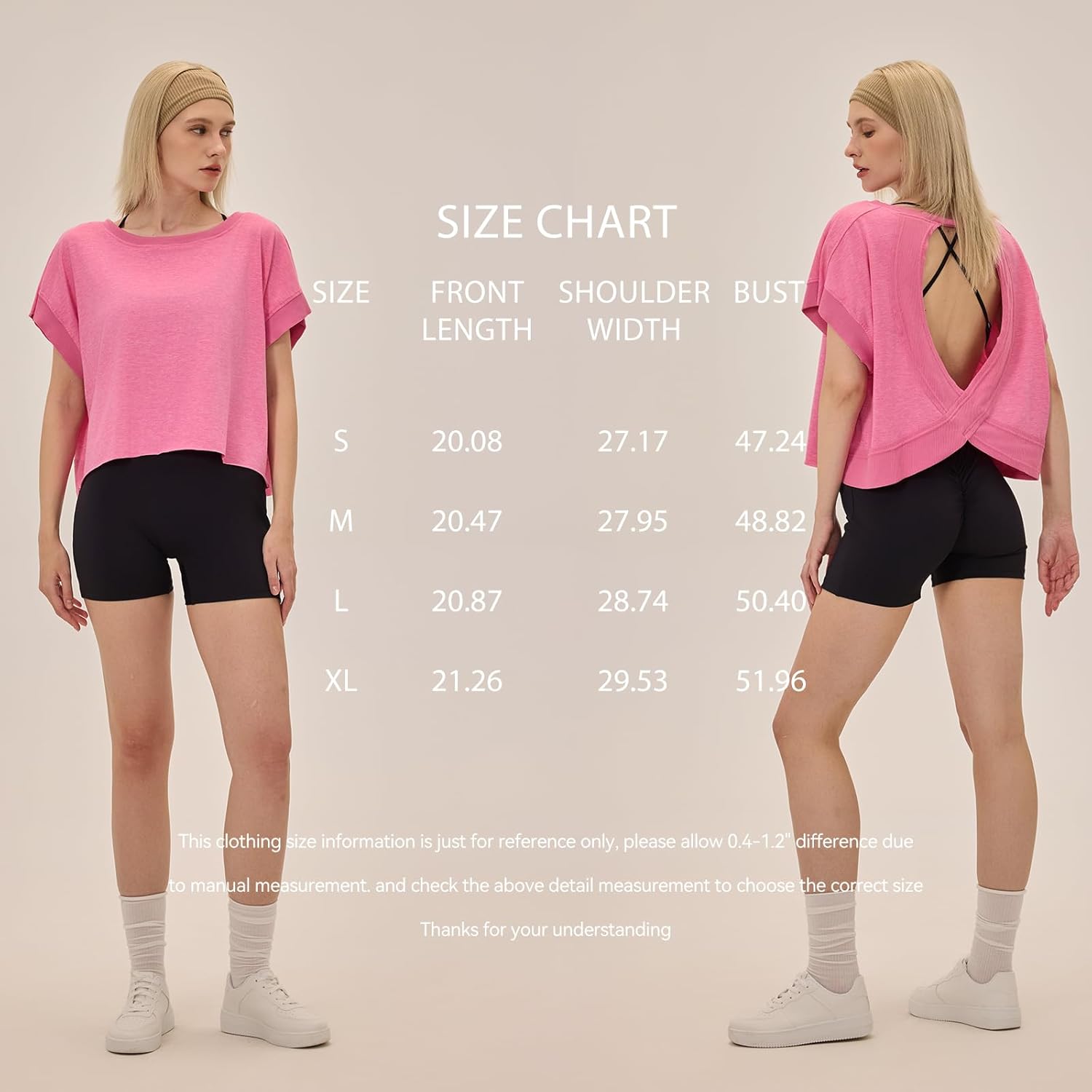 UNIANKIYA Open Back Workout Tops for Women Loose Fit Athletic Crop Tee Short Sleeve Gym Running Yoga Shirt - Image 6