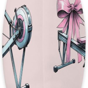 Coquette Bow Rowing Machine Rowing Workout Girl Mom Pink Throw Pillow