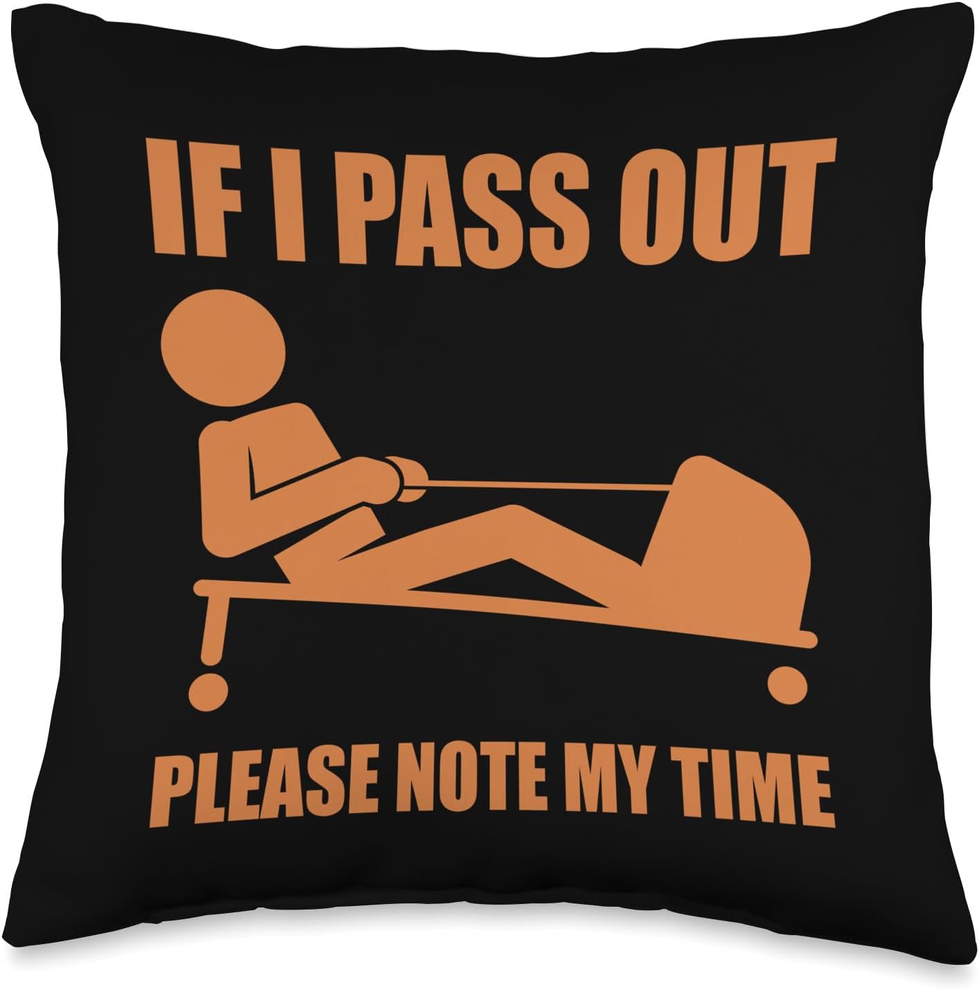 Funny Ergometer Rowing Exercise ERG Machine Lover Gag Outfit Throw Pillow