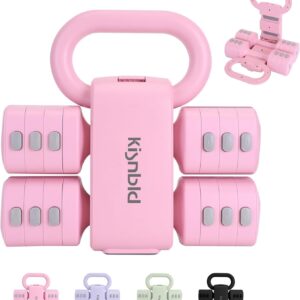 Adjustable Dumbbell Set of 2, 4 in 1 Free Weights Dumbbells Set for Women with Fast Adjustment, Each 2lb 3lb 4lb 5lb Hand Weights Set for Home Gym & Outdoor Exercise Training