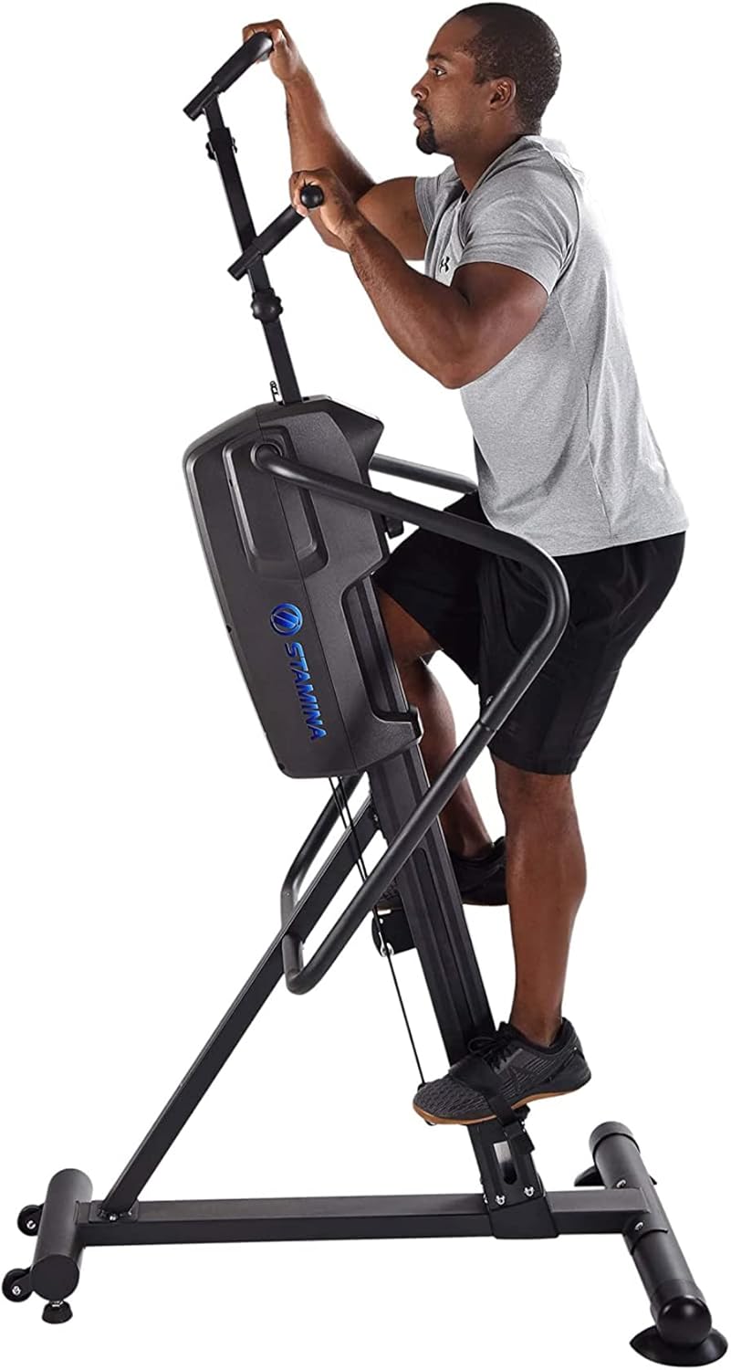 Stamina Products Cardio Climber Home Workout Fitness Exercise Machine with Smart Coaching, LCD Monitor, And Wheels for Easy Storage - Image 7