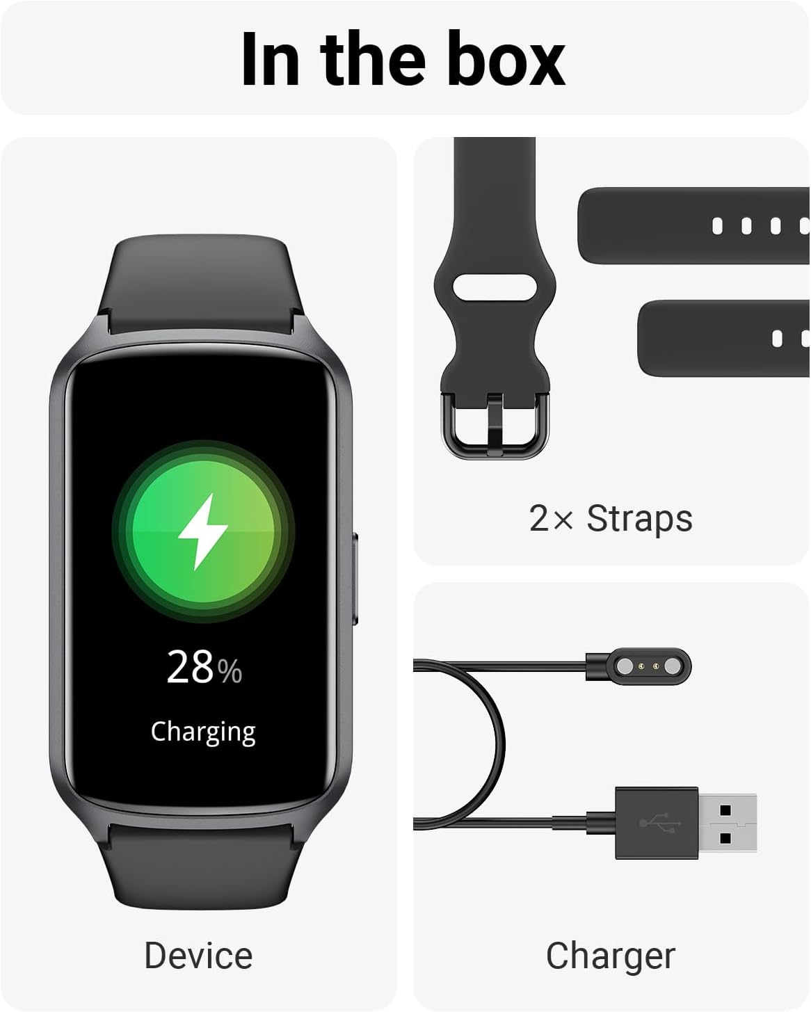 Health Fitness Tracker with 24/7 Heart Rate, Blood Oxygen, Blood Pressure, Sleep Tracker, 5ATM Waterproof Activity Trackers with Step Tracker, Pedometer (S & L Bands Included) - Image 8