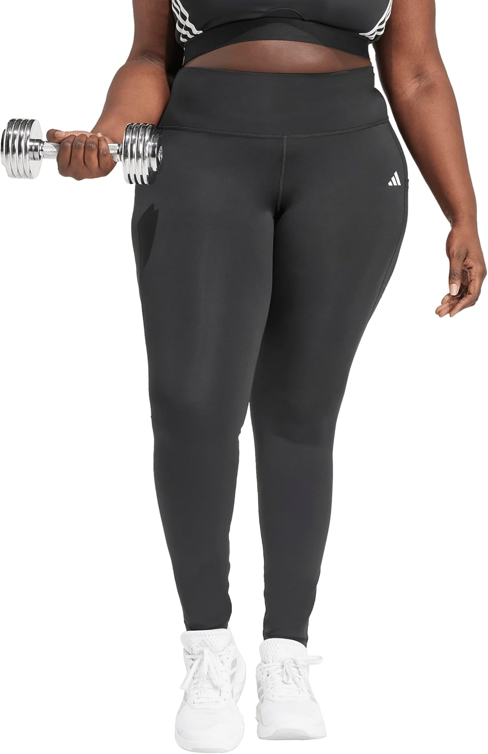 adidas Women's Optime Essentials Stash Pocket Full Length Leggings - Image 2