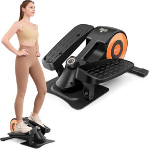 ANCHEER Under Desk Elliptical Exercise Machine,Standing or Seated Ellipse Leg Exerciser with 8 Level Resistance,Portable Exercise Equipment with LCD Display Monitor,Fully Assembled