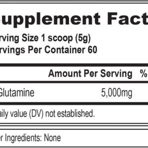Pure Vegan L-Glutamine Powder Supplement – Evlution Nutrition Nitric Oxide Booster 5g L Glutamine Supplement for Post Workout Recovery Enhanced Pumps Gut Health Energy and Immunity – Unflavored