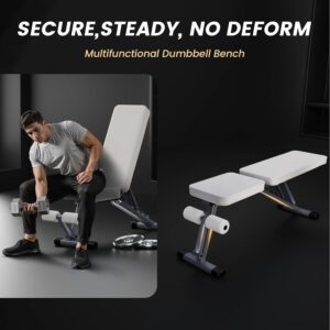 Adjustable Weight Bench for Home Gym,1025 LB Stable Workout Benches for Full Body Strength Training,Dumbbell Exercise,3 Sec Fast Folding Sit up Bench