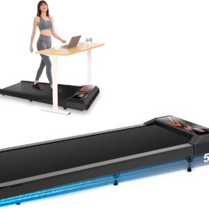 Under Desk Treadmill, Walking Treadmill Pad, 2.5 HP 265 Lbs Low Noise Walking Pad Incline LED Display with Remote Control Walking Jogging Running Machine, Treadmills for Home and Office