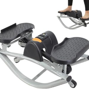 Rock Stepper Workout Machine – Lateral Rocking Fitness Stepper, Compact Exercise Equipment for Leg Core Glute Training, Smooth Low- Motion for Home Dorm Gym, Step Machine