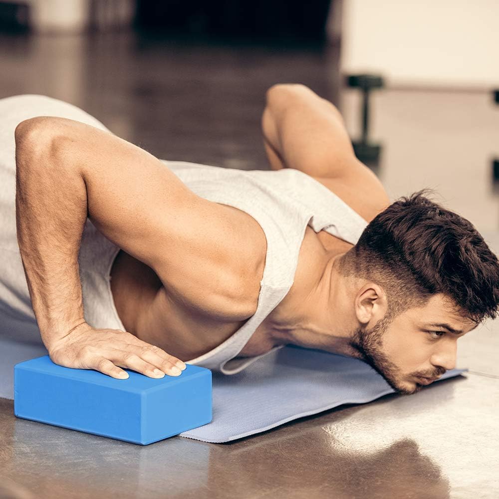 2 Pack Yoga Blocks 9"x 6"x 4" EVA Foam Blocks with Strap, High Density Block for Support and Deepening Poses - Image 4