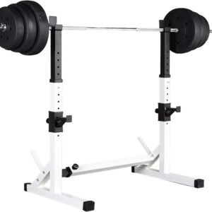 Barbell Rack Stand – Multifunctional Adjustable Squat Rack, Heavy-Duty Dumbbell Rack，Strength Training Dip Station, Home Gym Equipment Max Load 550lbs