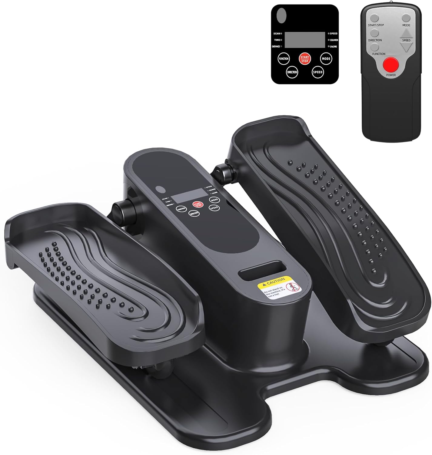 Under Desk Elliptical Machine, Electric Seated Leg Exerciser for Seniors, Adjustable Speed & Low-Impact Design, Quiet Portable Trainer with Remote Control for Home Office