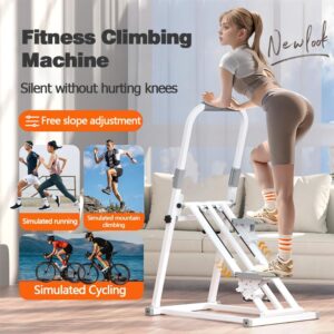 Foldable Stair Stepper Machine with Handles – 330LB Capacity Adjustable Resistance Stepper for Home Cardio, Low-Impact Full Body Workout – Quiet, Compact Stepping Machine for Weight Loss & Toning