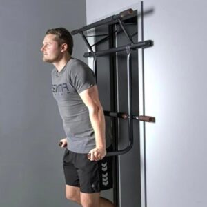 2025 Upgraded Pullup Bar and Dip Bar Station – FULL BODY Home Gym, Easy Storage, Power Tower Dip Station and Pull-up Bar for Doorway, Collapsible Dip Station, No Door Damage, High Weight Capacity, 2025 Upgraded Bodyweight Workout Station