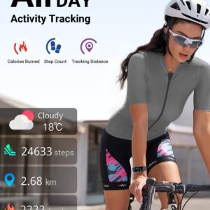 Health Fitness Tracker with 24/7 Heart Rate, Blood Oxygen, Blood Pressure, Sleep Tracker, 5ATM Waterproof Activity Trackers with Step Tracker, Pedometer (S & L Bands Included)