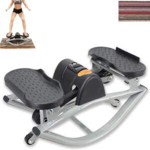 Lateral Rocking Fitness Stepper, Low-Impact Side to Side Stepper, Portable Compact Side-to-Side Steppers for Legs, Glutes, Absz, Low-Impact Lateral Steppers, for Exercise at Home