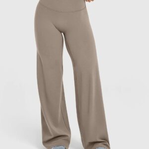 OQQ Yoga Pants Women High Waist Stretch Casual Soft Straight Leg Bottoms