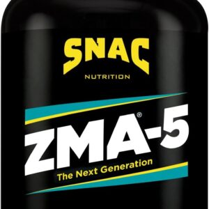SNAC ZMA-5 Sleep Aid Supplement, Promote Muscle Recovery & Growth, Immune Support, & Restorative Sleep with Zinc, Magnesium & 5-HTP, Post Workout, Before Bed ZMA Supplements 90 Veggie Capsules