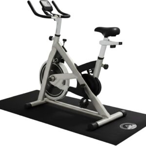 Wakeman Exercise Bike Mat – 30x60in Non-Slip Waterproof Indoor Cycle or Treadmill Pads – Noise-Reducing 0.23-Inch-Thick Workout Mats by Wakeman