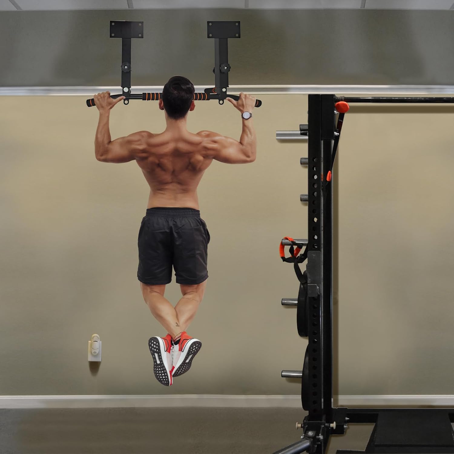 ptlsy Wall Mounted Pull Up Bar Multifunctional with Multi-grip Chin Up Bar Heavy Duty Dip Station for Home Gym Indoor Workout, Fitness Equipment, Dip Stand Supports to 440 Lbs - Image 7