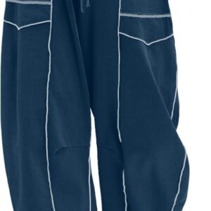 UNIANKIYA Womens Barrel Sweatpants Baggy Pants Wide Leg Sweat Pants Lounge Trousers with Pockets Casual Fall Clothes