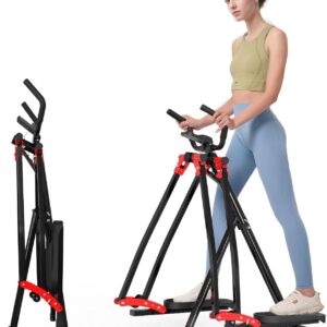 HOTSWEAT Air Walker Exercise Machine, Air Walker Elliptical, Foldable Cardio Cross Trainer Glider for Small Space, Full Body Workout Elliptical Machine for Home Gym