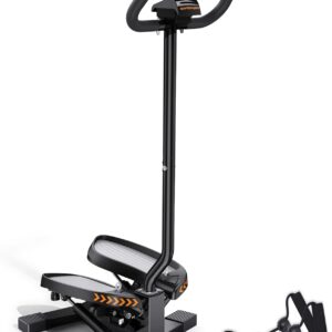 Sportsroyals Stair Stepper,Twist/Mini Stepper for Exercise at Home,Step Machine with Resistance Bands for Full Body Workout, 350lbs+ Capacity