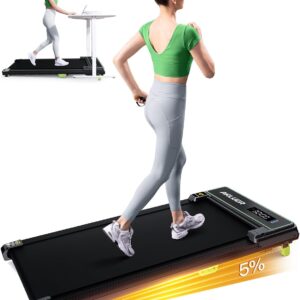 AKLUER Walking Pad with Incline, Under Desk Treadmill for Home, 2.5HP Portable Treadmills with Remote Control, 4 in 1 Incline Treadmill with LED Display