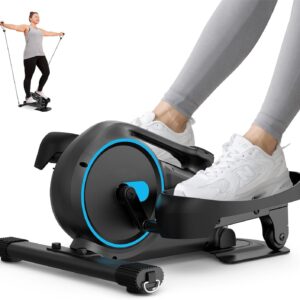 Under Desk Elliptical, Manual Elliptical Exercise Machine, Quite Foot Pedal Exerciser for Home Use, Compact Foot &Leg Pedal Exerciser for Seniors, Max Load 300LBS