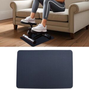 Double-Sided Non Slip Mat for Stepper Exercise Machine & Under Desk Mini Elliptical Exercise Equipment, Small Workout Floor Protection Mat for Seated Pedal Exerciser, Indoor Cycling Bike