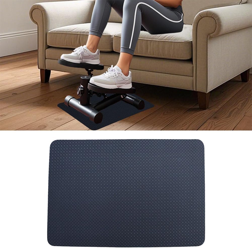 Double-Sided Non Slip Mat for Stepper Exercise Machine & Under Desk Mini Elliptical Exercise Equipment, Small Workout Floor Protection Mat for Seated Pedal Exerciser, Indoor Cycling Bike