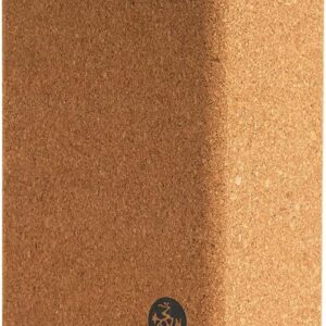 Manduka Yoga Block – Fine-Grain Cork Block, Yoga Equipment, Home Gym Accessory, Pilates Tool, Lightweight for Travel, Extra Firm Workout Accessory with Comfortable Edges