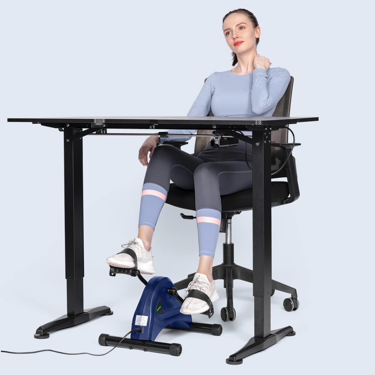 Motorized Mini Exercise Bike Electric Pedal Exerciser for Seniors Rehab Training, Under Desk Bike Pedal Exerciser for Arm/Leg Fitness & Physical Therapy, 6 Levels Speed Adjustment - Image 5