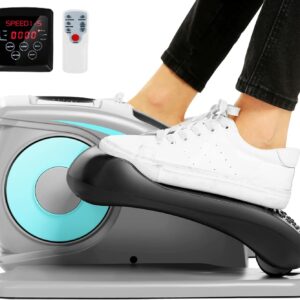 ANCHEER Under Desk Elliptical, Electric Ellipse Leg Exerciser While Sitting for Seniors Adults, Quiet Portable Motorized Seated Foot Pedal Exerciser with Remote Control for Home Office Use