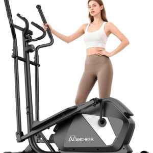 ANCHEER Elliptical Machine, Elliptical Exercise Machine for Home with Ultra-Quiet Magnetic System, Elliptical Trainer with 14 Resistance Levels&15IN Stride,Max 400LBS Loading Capacity