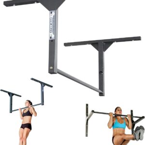 Stud Bar Heavy Duty Ceiling or Wall Mountable Pull Up Bar Gym Quality, 600lb Capacity, Standard size for (9-ft ceilings) or wall mountable