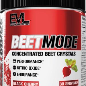Evlution Nutrition BeetMode – Beet Root Powder – Nitric Oxide Booster – Black Cherry Flavor – Pre or Post-Workout Supplement for Enhanced Energy & Performance – Vegan & Gluten Free – 30 Servings