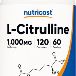 Nutricost L-Citrulline 500mg, 120 Capsules – Gluten Free, Non-GMO, 1000mg Per Serving (60 Serv)