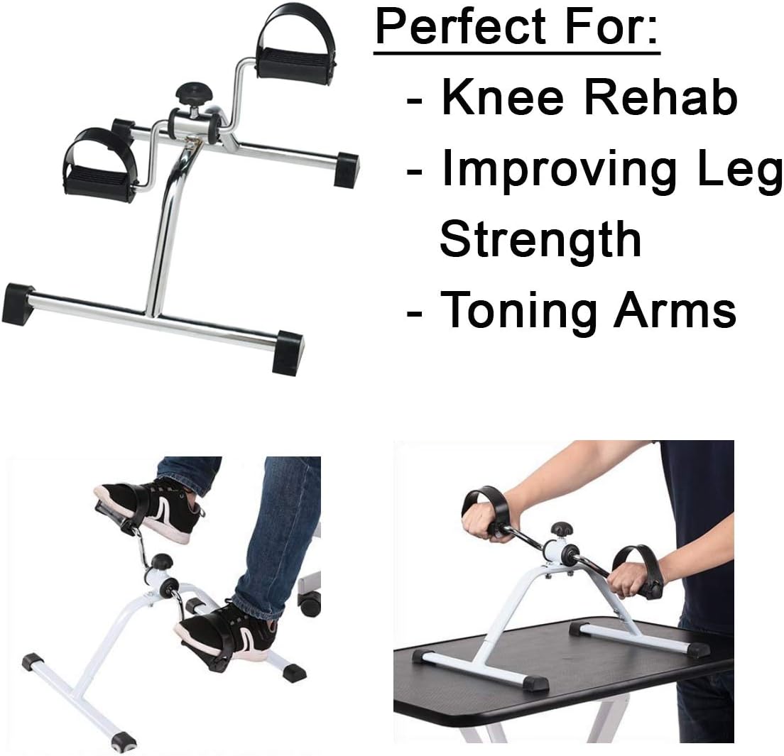 Carex Under Desk Pedal Exerciser - Compact Exercise Equipment for Arms and Legs - Great for Elderly, Seniors, Disabled or Office Use - Image 3