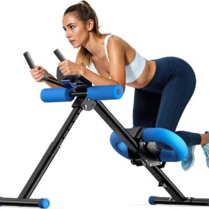 Ab Machine, Adjustable Ab Trainer Machine for Abs Workout at Home Gym, Foldable, Knee Protection, Abdominal Trainer for Stomach Workout
